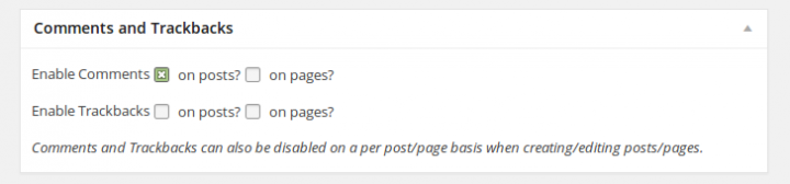 Genesis Framework Theme Settings Comments and Trackbacks