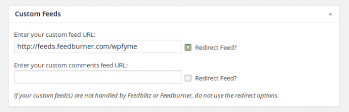 Genesis Framework Theme Settings Custom Feeds