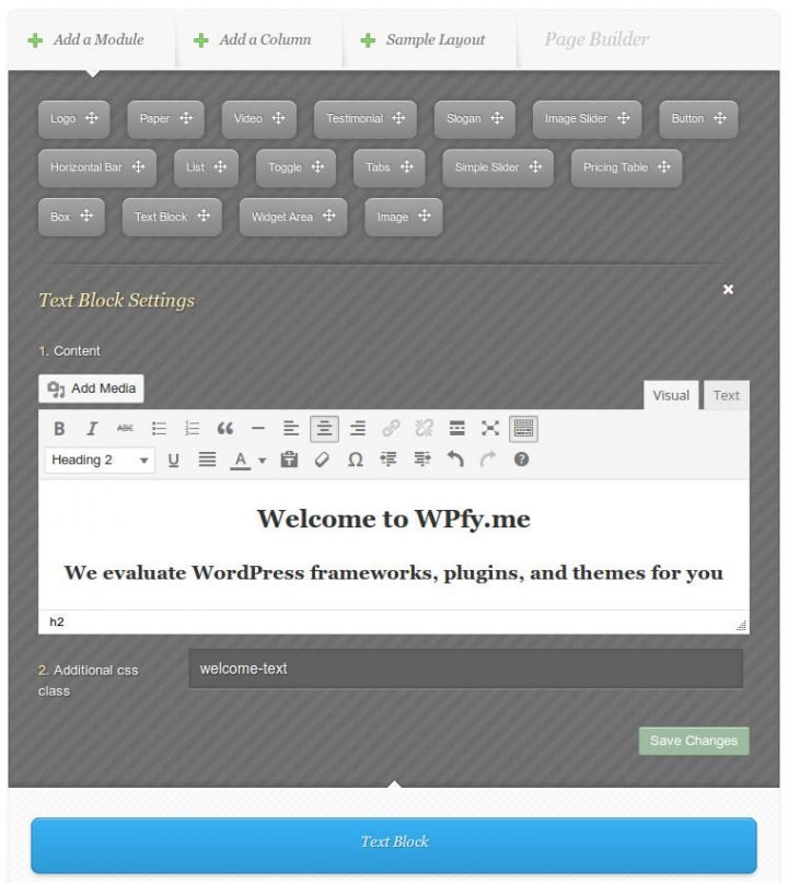 ElegantBuilder Homepage Welcome