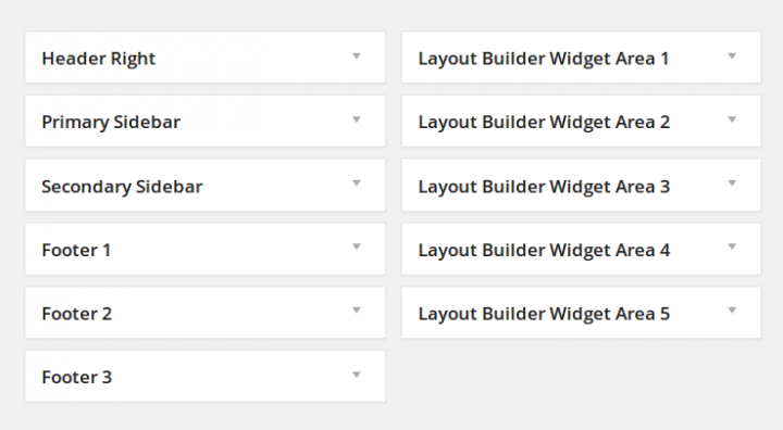 ElegantBuilder Widget Areas