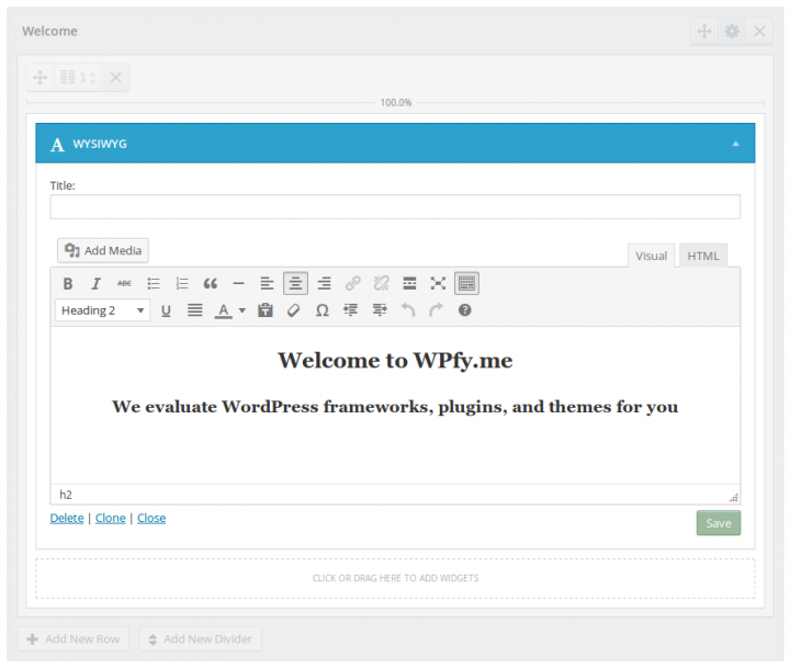 ZOOM Builder Welcome text